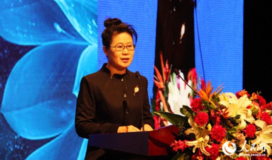 中国国际青年交流中心副主任洪桂梅（摄影：张悦）