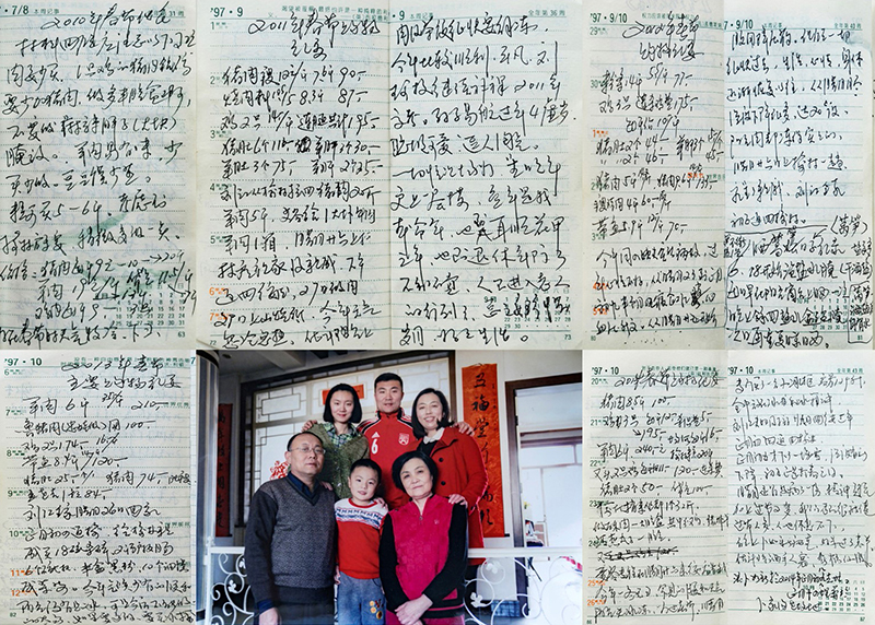2010年-2014年，合影照片：2014年春节，父母，妹妹和我的一家三口的合影。作者：刘江
