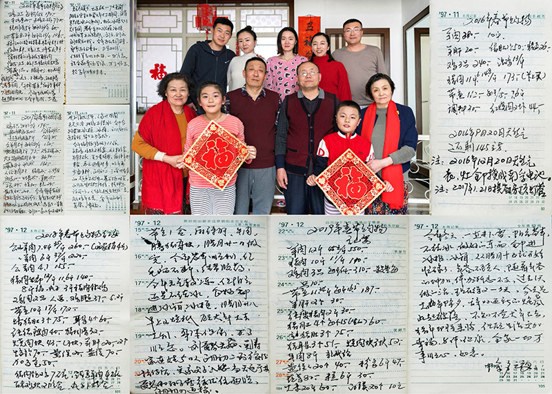 2015年-2019年，合影照片：2019年春节，我们一家六口人和我姑妈一家五口人的大合影。作者：刘江